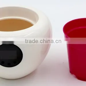Stylish Desktop Flower Pot Vase With Time Temperature Humidity Display thumbnail-3