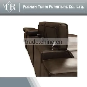 Italian Comfortable Brown Color Corner Leather Sofa thumbnail-3
