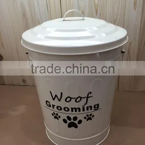 75L Large Vintage Galvanized Metal Trash Can Garbage Bin Waste Bin With Handle thumbnail-5