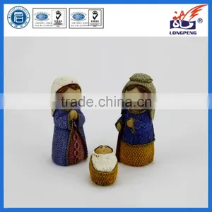 Cute Mini Christmas Nativity Set With Jesus Mary Joseph,Mini Nativity Figurine Set thumbnail-1