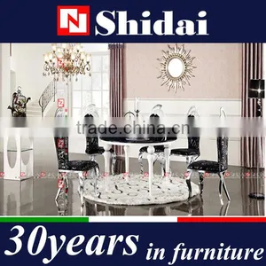High Gloss Table, High Gloss Dining Table, White High Gloss Dining Table LV-A801A thumbnail-3