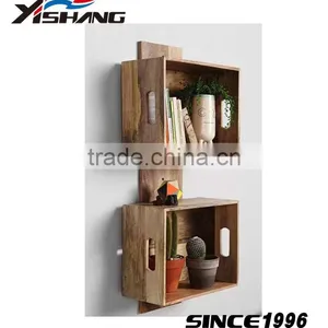 Cheap Price Wall Design Wooden Book Rack thumbnail-2