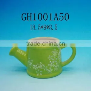 CERAMIC FLOWER WATER KETTLE thumbnail-1