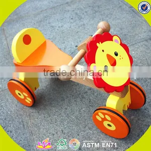 2017 Wholesale Kids Wooden Lion Toy Car Fashion Children Wooden Lion Toy Car Hot Sale Wooden Lion Toy Car W16A025 thumbnail-1