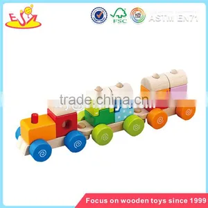 Wholesale Hot Baby Wooden Train Blocks Toy Diy Creative Kids Wooden Train Blocks Toy W04A067 thumbnail-2
