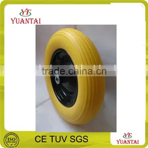 Steel Rim Wheelbarrow 14x3.50-8 PU Wheel thumbnail-1
