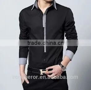 Fashion Men's Slim Fit Shirt, Custom Made Shirt BSRT0020 thumbnail-1