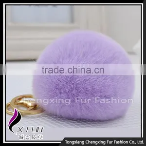 CX-R-09 Genuine Rex Rabbit Fur Promotion Keychain thumbnail-5