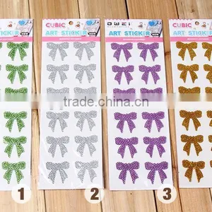 Wholesale Custom Glitter Crystal Sticker Diy Self Adhesive Back Glue Acrylic Rhinestone Sticker thumbnail-6