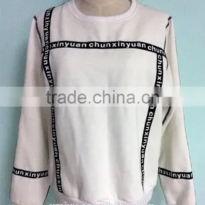 Custom Wholesale Long Sleeve Unisex Sweatshirt,woven Line With Printed Pullover Hoodies thumbnail-1