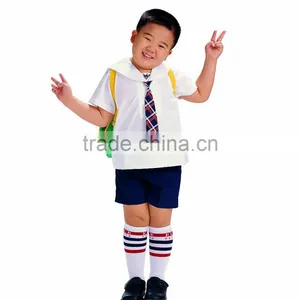 Juqian Primary Kid School Uniforms Design With Pictures Short Sleeve Shirt thumbnail-1