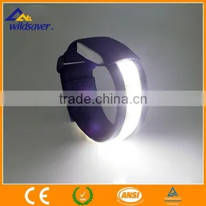 Velcro Custom Fabric Nylon LED Wristband thumbnail-3