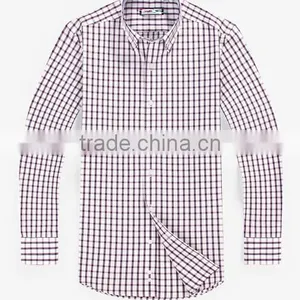 Custom Design Pattern Men Shirt Fancy Plaid Men Shirts Brand Names thumbnail-1