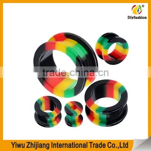 Screw Flesh Tunnels Ear Plugs Acrylic Stretching Body Piercing Jewelry thumbnail-1