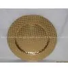 13-inch Gold Foil Plastic Round Charger Plate thumbnail-1