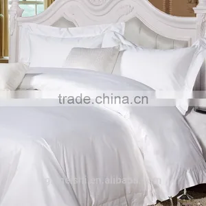100% Cotton Stripe Hotel Bedding Set White Dubai Bed Sheet Set thumbnail-1