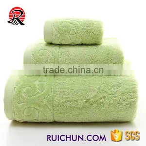 Hot Selling 100% Cotton Lime Green Bath Towel Set thumbnail-1