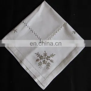 Polylinen Material Napkins With Embroidery and Hemstitch thumbnail-1
