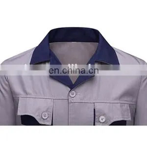 Wholesale Short -Sleeved Labor Uniform / High Quality Workwear Uniforms Industrial Uniform of 100% Cotton/TC/CVC thumbnail-3