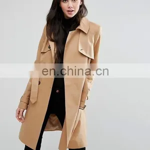 Ladies Fashion Women Long Dust Coats thumbnail-2