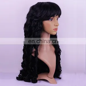 Halloween Party Long Black Lady Wig P-W197 thumbnail-2