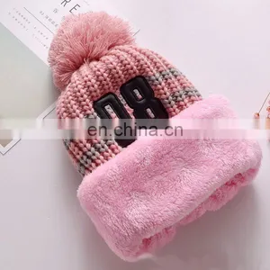 Chunky Double Layer Pom Pom Warm Beanie With Custom Embroidery thumbnail-5