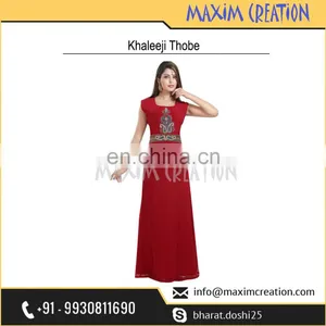 Fancy Evening Wear Caftan For Arabian Ladies With Simple Elegant Embroidery Design 6585 thumbnail-6