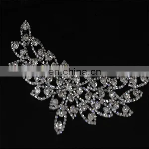 Wholesale Flower Crystal Beaded Bridal Crystal Rhinestone Applique for Decoration thumbnail-1