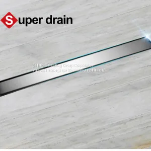 Bathroom Long Linear Premium Quality 304 Stainless Steel Strip Automatic Drainage Shower Floor Drain thumbnail-1