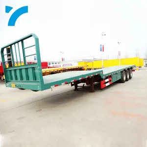 2/3/4 Axles 40ft Flatbed Truck Semi-trailer Container Flatbed Trailer thumbnail-2
