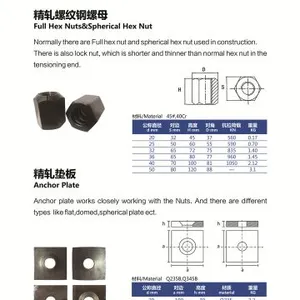 Anchor Nut/anchor Steel Plate Used Soil Nailing, Rock Bolts, Anchoring, Micropiles and Tie Rods thumbnail-2