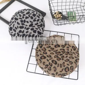 Autumn Winter Children Leopard Beret Hats Fashion All-match Baby Boys Girls Pumpkin Hats Kids thumbnail-1