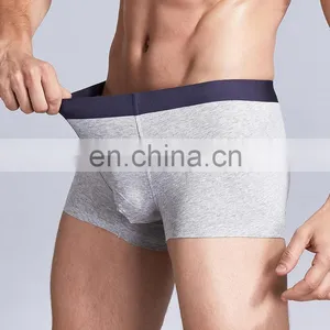 Men's Underwear Boxer Briefs No Ride-up Cotton Mid-waist Seamless Underwear Men thumbnail-5