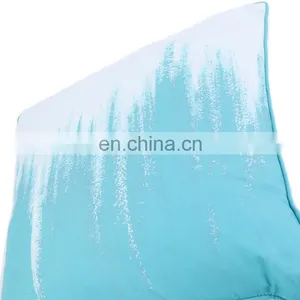 Spring Painted Stripe Turquoise Ombre Water Color Aqua Blue Dye Teal Decorative Pillow/cushion thumbnail-5