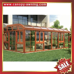 High Quality Outdoor Villa Glass Transparent Alu Aluminum Aluminium Alloy Sunroom Sun House Cabin Shed Kits China thumbnail-3
