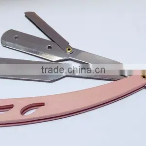 New Barber Salon Straight Razor - Metal Stainless Steel Razor - Plastic Handle Barber Razor thumbnail-4