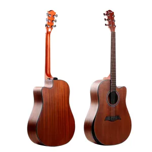 Custom Wood Acoustic Guitar OEM Manufacturer 41 Inch Plywood Guitar Factory Made for Sale thumbnail-1