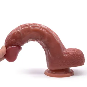Simulation Penis Liquid Silicone Super Soft Female Masturbation Fake Penis Sex Toy thumbnail-5