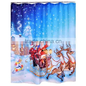 Christmas Series Design Digital Printing Shower Curtain thumbnail-1