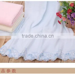 China Manufactory Cotton Fabric Wholesale Lace Terry Fabric 34*76cm / 70*140cm Towel Set thumbnail-6