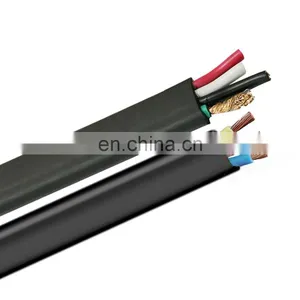 220v 3 Core 4 Core Silicone Rubber Electrical Wire Flat Ribbon Cable Copper Wire Flexible Flat Cable 10mm thumbnail-1