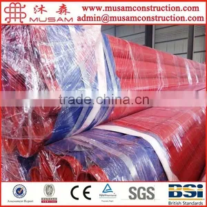 Red Lacquer Grooved Steel Pipe Powder Coated for Fire Protection Service thumbnail-2