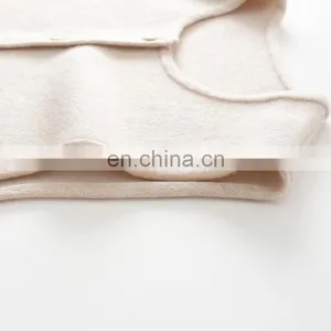 Inner Mongolia Erdos Casual Crew Neck Button Vest for Women Knitted Woolen Cashmere Tops With Embroidered Logo Outer Wear thumbnail-5