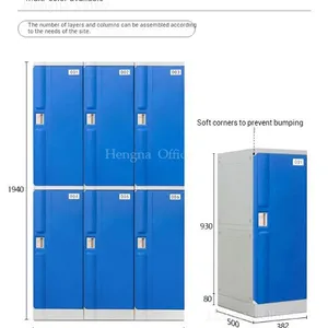 ABS Plastic Storage Lockers-PCL507 |80mm Base, Sturdy Moisture-proof Construction for Industrial Factory Food Plant-China Manufacturer Hengna thumbnail-2
