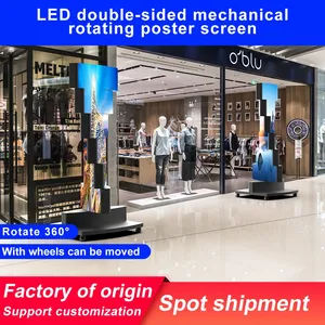 LED Mechanical Rotating Poster Screen Full-color LED Display Flight Case Shopping Mall Advertising Machine Display High-brightness Large Screen thumbnail-1