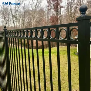 Decorative Wrought Iron Galvanized Steel Fence for Garden Safety and Ornament thumbnail-2