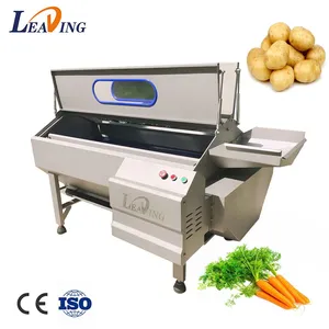 Vegetables and Fruits Automatic Commercial Potato Ginger, Lotus, Papaya Sweet Potato Cleaning Roller Washing and Peeling Machine thumbnail-5