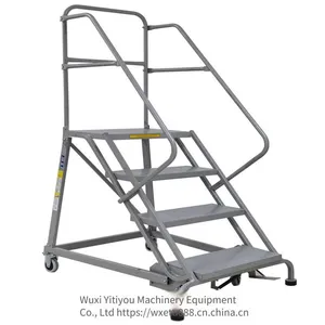 American-style Mobile Steel Ladder, Resident Self-locking Climbing Ladder With Automatic Brake thumbnail-2