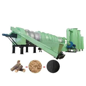 500kg Biochar Production Machine Charcoal Making Oven Biomass Charcoal Furnace Machine Wood Pyrolysis Kiln EPC thumbnail-1