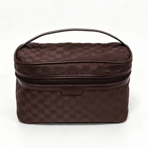 Large Capacity Quilted Travel Cosmetic Bag, thumbnail-1
